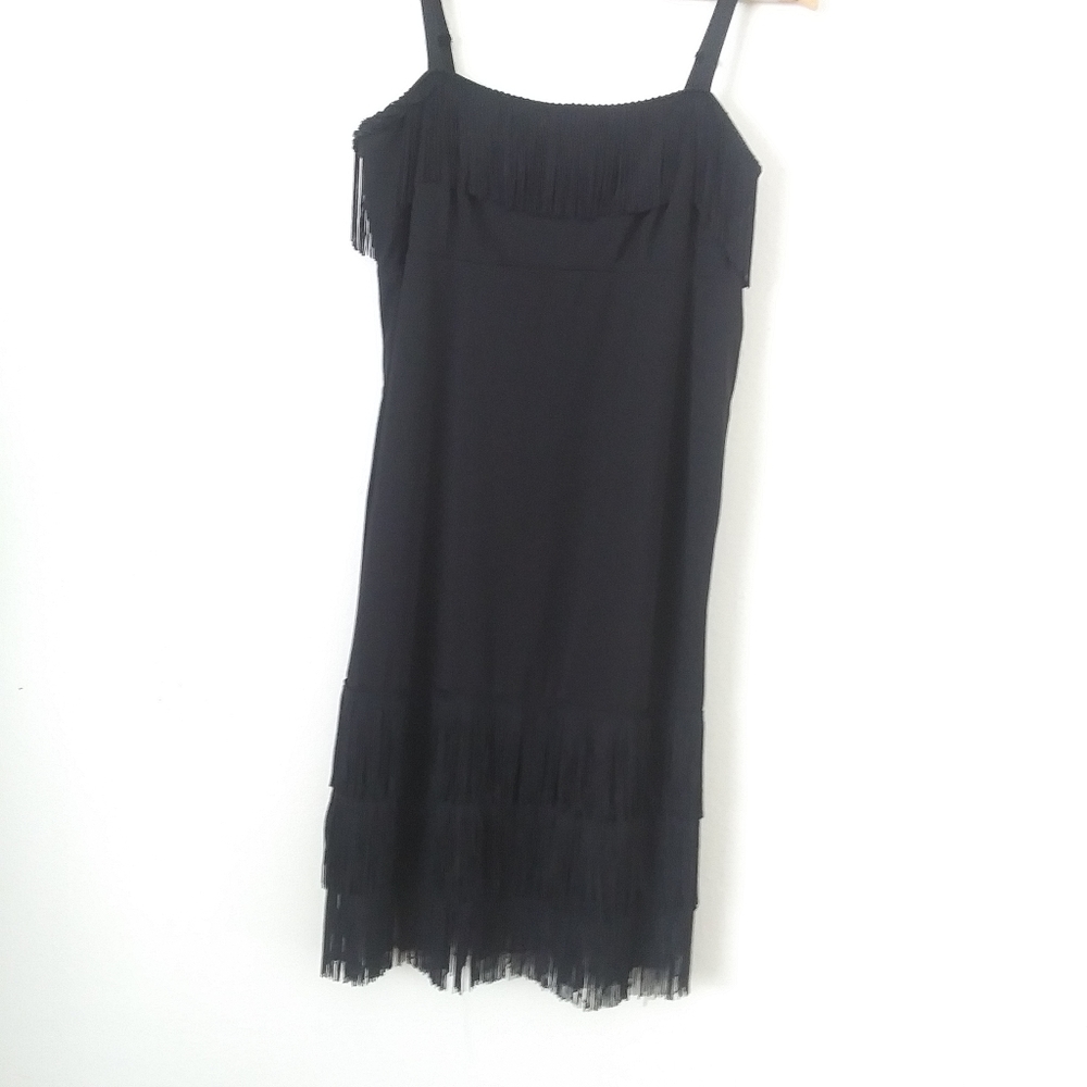 Black Fringe Dress, Seamstress Made